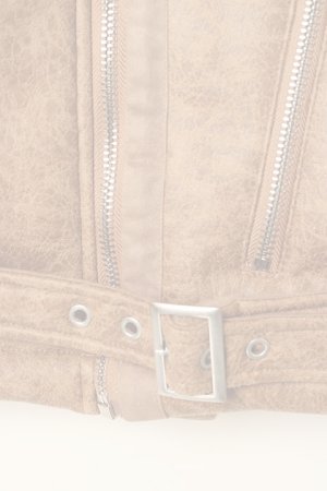 画像4:   AUI NITE アウィナイト mouton biker jacket{-BBA}