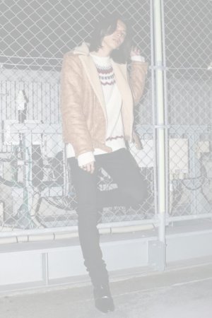 画像9:   AUI NITE アウィナイト mouton biker jacket{-BBA}
