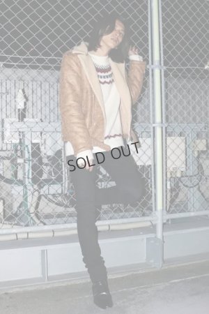 画像9: {SOLD}AUI NITE アウィナイト mouton biker jacket{-BBA}