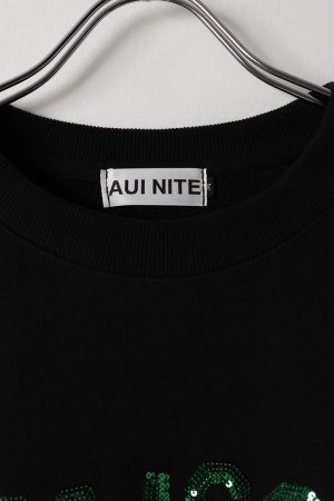 画像4: AUI NITE アウィナイト sequin logo sweat{-BFA}