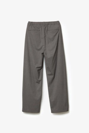 画像2: ATTACHMENT アタッチメント ウール/トリアセテート ストレッチトロ 1タックワイドパンツ{-BFS}