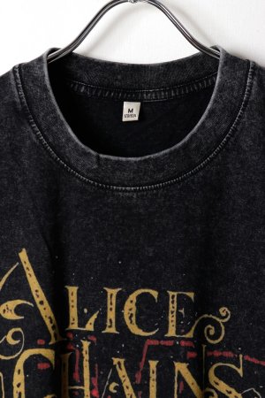 画像2: Alice In Chains Print Round Neck T-shirt{-BFS}