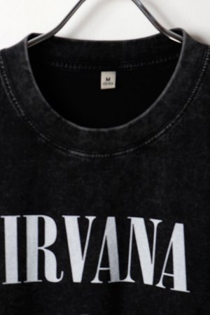 画像2: NIRVANA Print Round Neck T-shirt{-BFS}