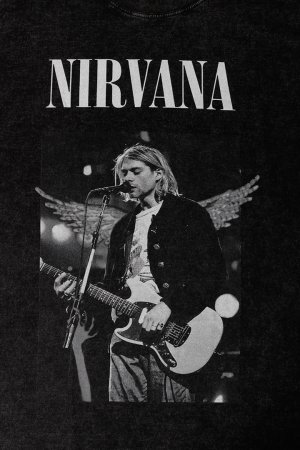 画像4: NIRVANA Print Round Neck T-shirt{-BFS}