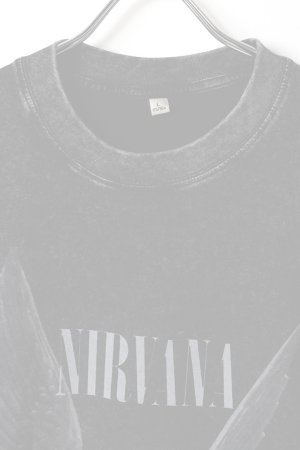 画像2:   NIRVANA Print Round Neck T-shirt{-BFS}