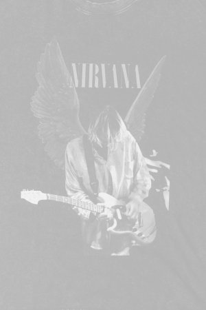 画像5:   NIRVANA Print Round Neck T-shirt{-BFS}