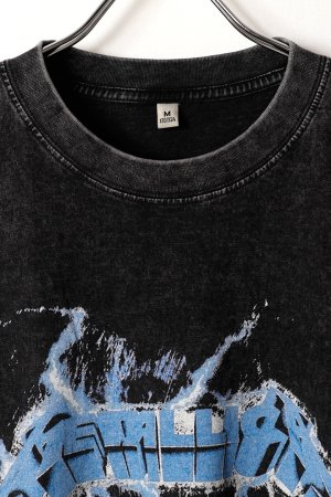 画像2: Metallica Print Round Neck T-shirt{-BFS}