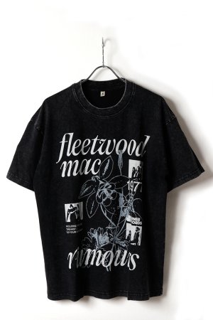 画像1: Fleetwood Mac Print Round Neck T-shirt{-BFS}