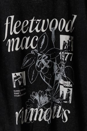 画像3: Fleetwood Mac Print Round Neck T-shirt{-BFS}