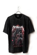 Metallica Print Round Neck T-shirt{-BFS}