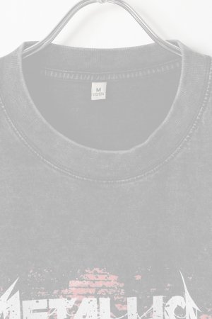 画像2:   Metallica Print Round Neck T-shirt{-BFS}