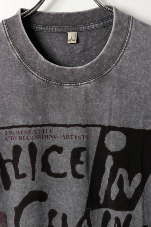 画像2: Alice In Chains Print Round Neck T-shirt{-BFS}