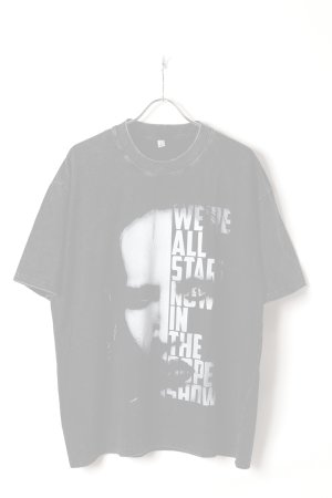 画像1:   Marilyn Manson Print Round Neck T-shirt{-BFS}