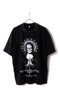 Marilyn Manson Print Round Neck T-shirt{-BFS}