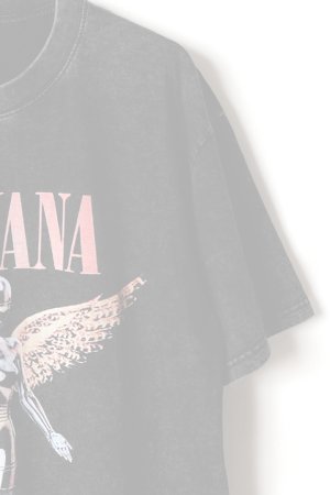 画像4:   NIRVANA Print Round Neck T-shirt{-BFS}