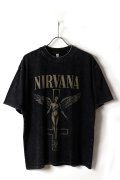 NIRVANA Print Round Neck T-shirt{-BFS}