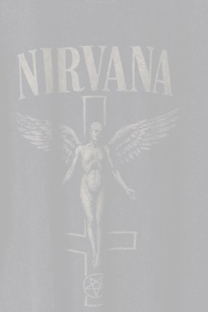 画像3:   NIRVANA Print Round Neck T-shirt{-BFS}