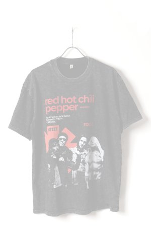 画像1: Red Hot Chili Peppers Print Round Neck T-shirt{-BFS}