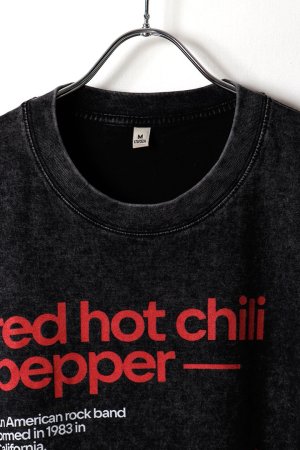 画像2: Red Hot Chili Peppers Print Round Neck T-shirt{-BFS}