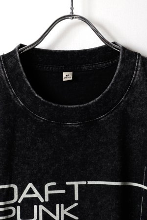 画像2: Daft Punk Print Round Neck T-shirt{-BFS}
