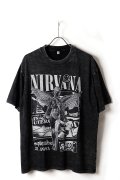NIRVANA Print Round Neck T-shirt{-BFS}