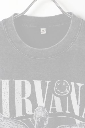 画像2: NIRVANA Print Round Neck T-shirt{-BFS}