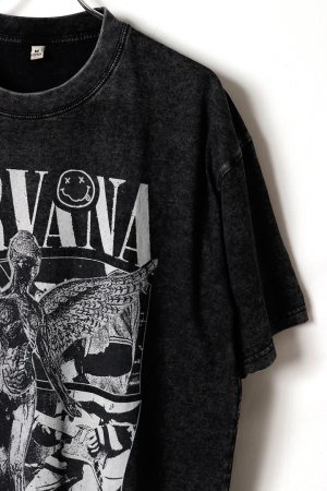 画像4: NIRVANA Print Round Neck T-shirt{-BFS}