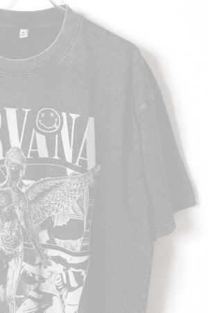 画像4: NIRVANA Print Round Neck T-shirt{-BFS}