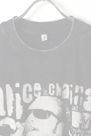 画像2:   Alice In Chains Print Round Neck T-shirt{-BFS}