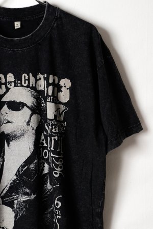 画像3: Alice In Chains Print Round Neck T-shirt{-BFS}