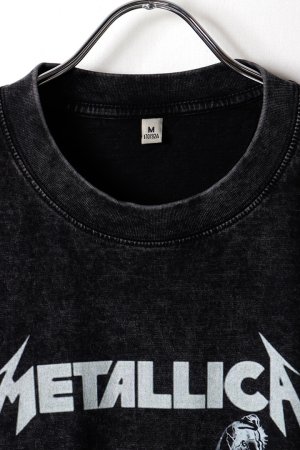 画像2: Metallica Print Round Neck T-shirt{-BFS}