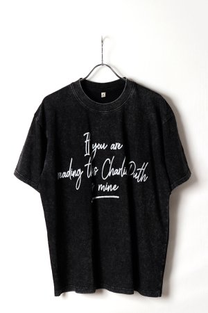 画像1: Charlie Puth Print Round Neck T-shirt{-BFS}