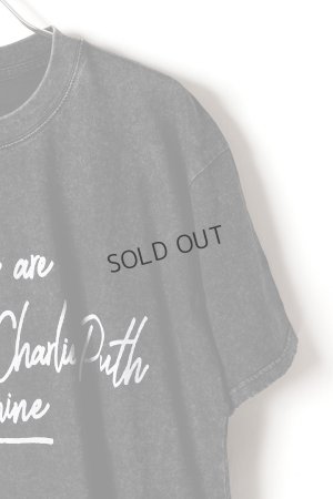 画像3: Charlie Puth Print Round Neck T-shirt{-BFS}