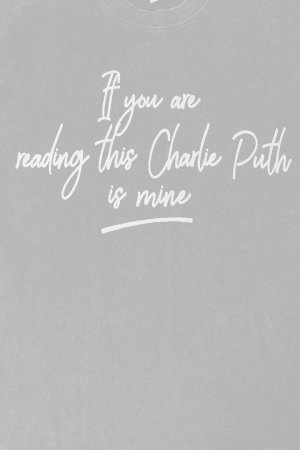 画像4:   Charlie Puth Print Round Neck T-shirt{-BFS}