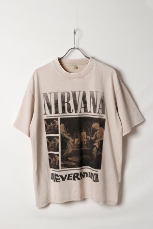画像1: NIRVANA Print Round Neck T-shirt{-BFS}