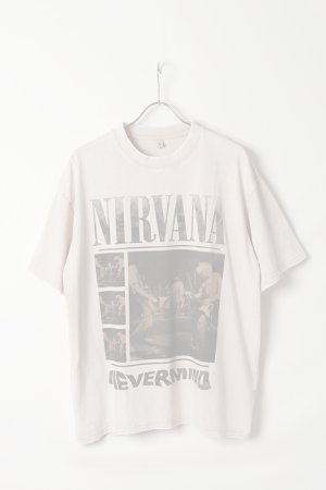 画像1:   NIRVANA Print Round Neck T-shirt{-BFS}