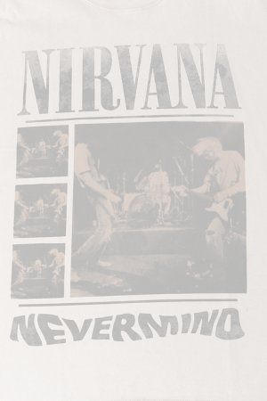 画像4:   NIRVANA Print Round Neck T-shirt{-BFS}