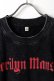 画像2: Marilyn Manson Print Round Neck T-shirt{-BFS} (2)