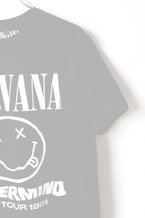 画像3: NIRVANA ニルヴァーナ (Nevermind 35周年 ) - Tour '91 / バックプリントあり / カーボンソフト加工 / Tシャツ / メンズ{2605357630023-BFS}