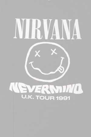 画像4: NIRVANA ニルヴァーナ (Nevermind 35周年 ) - Tour '91 / バックプリントあり / カーボンソフト加工 / Tシャツ / メンズ{2605357630023-BFS}