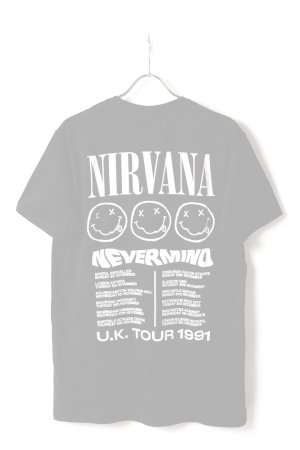 画像5: NIRVANA ニルヴァーナ (Nevermind 35周年 ) - Tour '91 / バックプリントあり / カーボンソフト加工 / Tシャツ / メンズ{2605357630023-BFS}