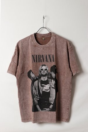 画像1: NIRVANA Print Round Neck T-shirt{-BFS}