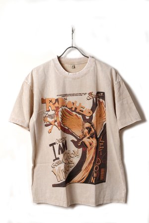 画像1: Print Round Neck T-shirt{-BFS}