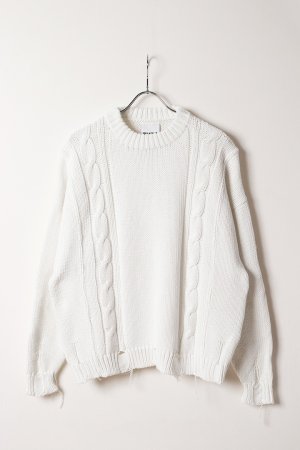 画像1: SUSS スス CABLE REGULAR CREWNECK{-BFA}
