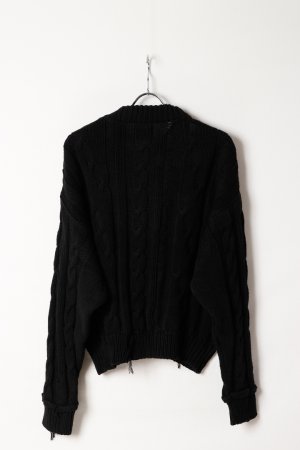 画像6: SUSS KNITS Jess Unisex Distressed Cable Sweater{-BEA}