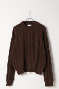 SUSS KNITS Jess Unisex Distressed Cable Sweater{-BEA}