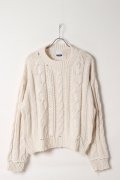 SUSS KNITS Jess Unisex Distressed Cable Sweater{-BEA}