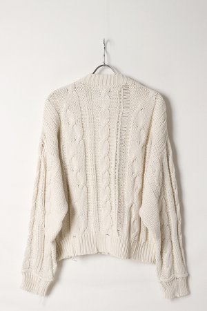 画像6: SUSS KNITS Jess Unisex Distressed Cable Sweater{-BEA}