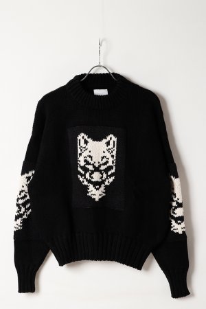 画像1: SUSS KNITS Bailey Unisex Patch Sweater{-BEA}