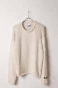 SUSS スス FUZZY ROLLNECK LOGO SWEATER{-BFA}